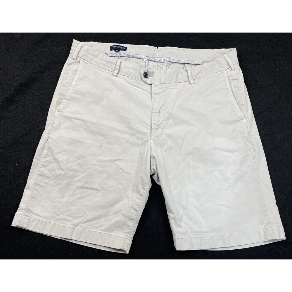Peter Millar Men’s 38” Off-White Chino Crown Crafted Casual Golf Summer Shorts